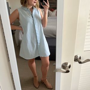 Chambray collar dress